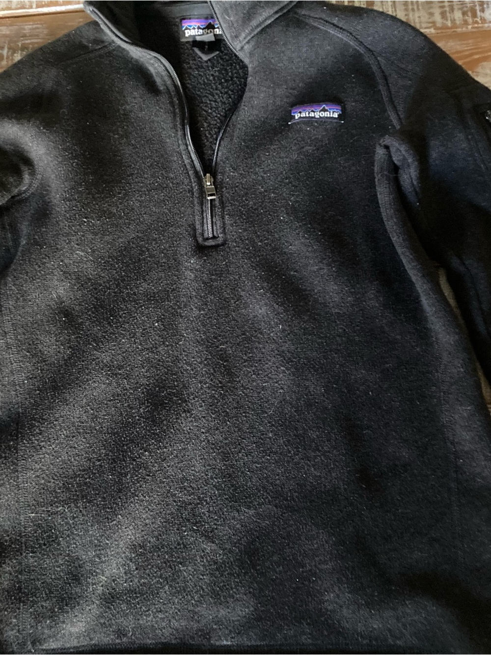 Patagonia Black Quarter-Zip Fleece Pullover